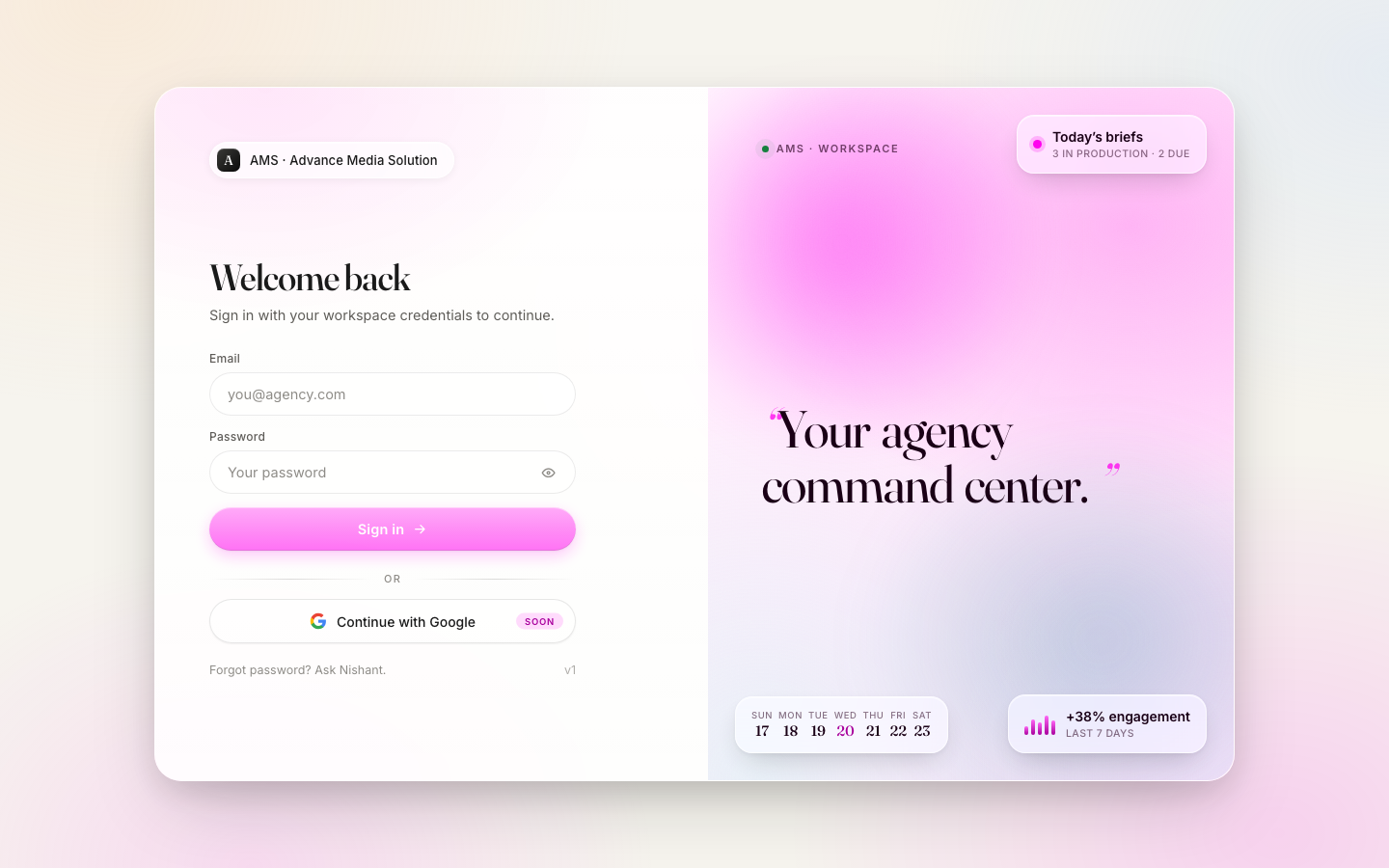 My Digital Sevak login — your agency command center